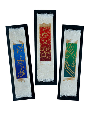 Sigavou Studio Hand-Crafted Barkcloth Bookmarks (Set of 3)