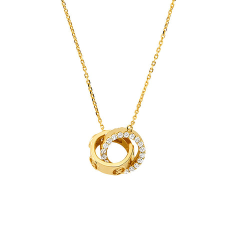 Michael Kors Women's 14k Gold-plated Sterling Silver Logo  Starter Necklace
