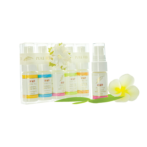 Pure Fiji Lotion Collection (5 pieces of the 15ml Pure Fiji lotion) - Fiji Air Exclusive Packaging