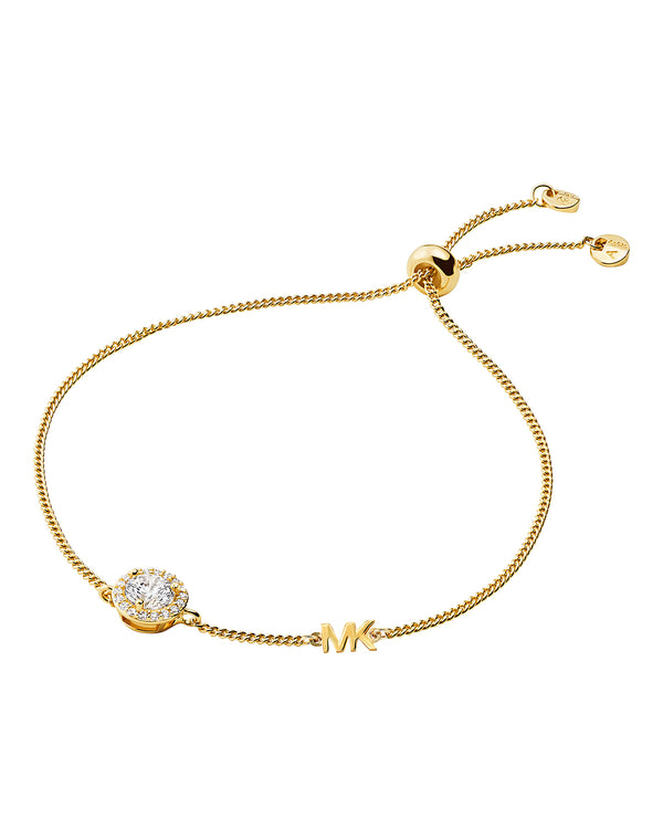 Michael Kors 14k Gold-Plated Sterling Silver Logo Slider Bracelet