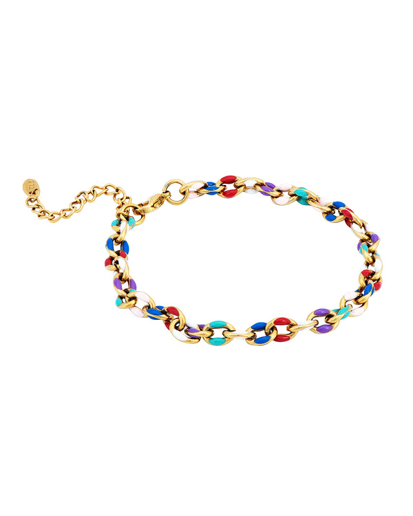 Belle and Beau Rainbow Wrap Anklet