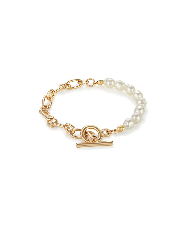 Marlay by House of Dietrich Link Pearl Duo Bracelet