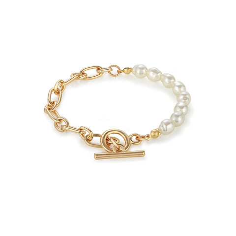 Marlay by House of Dietrich Link Pearl Duo Bracelet