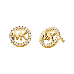 Michael Kors 14k Gold-Plated Sterling Silver Logo Stud Earrings