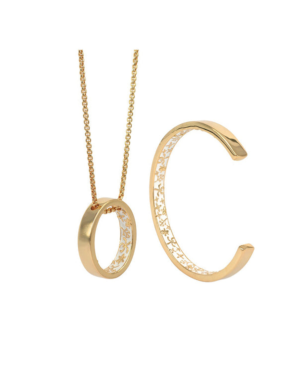 Shahana Jewels Salusalu Pendant and Bangle Set 