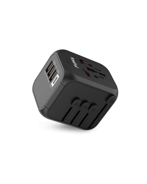 Travelmall 5.3A World Travel Adaptor, 4-USB with USB Type-C Port